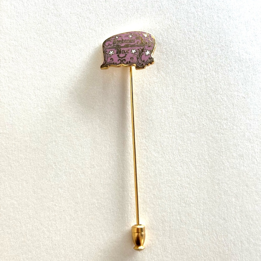 Gold and Pink Pandoras Box Stick Pin